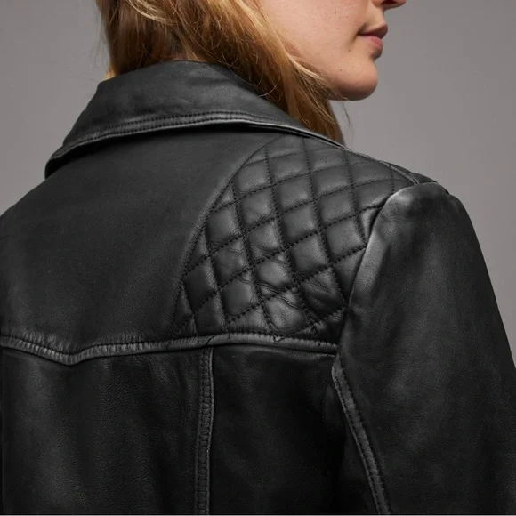 ALLSAINTS Cargo Distressed Leather Biker Jacket - Picture 8 of 11